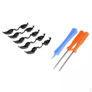 Комплект из 5 сменных черных триггеров, бамперов, кнопок + отверток для версии контроллера 3,5 мм