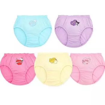 Комплект из 5 трусиков для девочек Sanrio Day, популярный персонаж в Корее