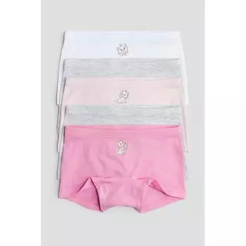 Комплект из 5 трусов-боксеров из хлопка HM Розовый Aristocat