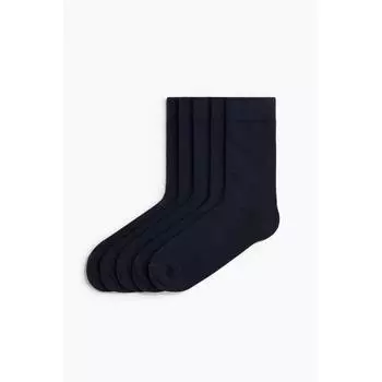 Комплект из 5 упаковок носков HM темно-синего цвета 37/39