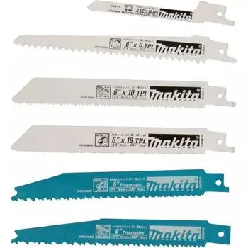 Комплект из 6 сменных лезвий для сабельной пилы Makita