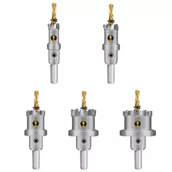 Комплект из 7 твердосплавных кольцевых пил TCT, прочный набор металлических кольцевых пил, многоцелевой набор кольцевых пил с 2 шестигранными ключами 5/8 дюйма