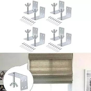 Комплект из 8 монтажных L-образных кронштейнов и барашковых гаек для универсального плетения из дерева или бамбука