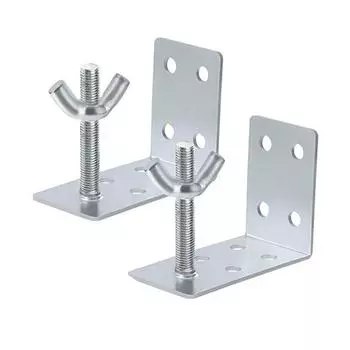 Комплект из 8 монтажных L-образных кронштейнов и барашковых гаек высокого качества для тканого дерева или бамбука