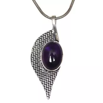 Комплект из аметистовых подвесок, сережек, серебряных сережек, ожерелья, подаренного серебра