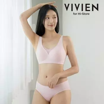 Комплект из бюстгальтера и трусиков Vivian all fit (базовый/кружевной) (3 цвета) Basic Set Beige S
