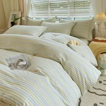Комплект из четырех хлопковых постельных принадлежностей, комплект из трех хлопковых пододеяльников и простыней для спальни 1.2m bed