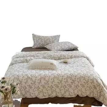 Комплект из четырех предметов для мамы и малыша из чистого хлопка класса А, двухслойная пряжа, маленький и свежий, голый, для сна, комплект из четырех предметов из чистого хлопка класса А