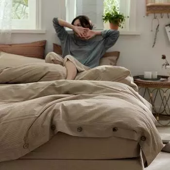 Комплект из четырех предметов из хлопка, простыни и пододеяльники в скандинавском стиле из хлопка и льна, простыни и пододеяльники для сна, весна, осень и лето. 1.2m bed sheet 3pcs