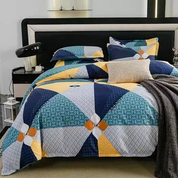 Комплект из четырех предметов из плотного хлопка с потертостями, комплект из 4 простыней и одеял, комплект из трех предметов для общежития 1.2m bed