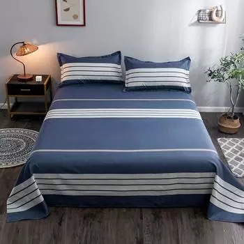 Комплект из четырех предметов простыни, наволочка, пододеяльник, пододеяльник, осенний комплект из трех предметов из стираного хлопка для общежития, одно изделие с начесом 120230cm