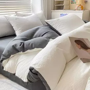 Комплект из четырех простыней из чистого хлопка Nordic Wind Washed, простые постельные принадлежности 1.2m bed