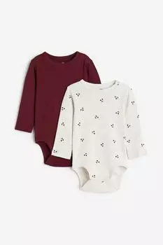 Комплект из двух боди с длинными рукавами