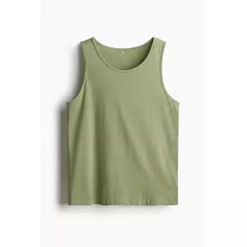 Комплект из двух предметов без рукавов HM Regular Fit, зеленый, белый XS