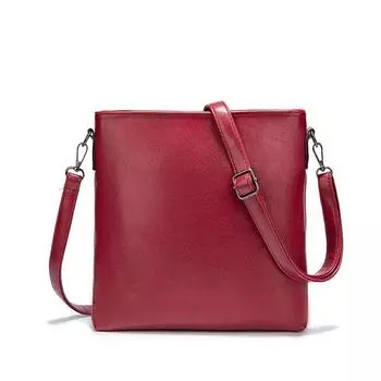 Комплект из двух предметов для матери и ребенка, женская сумка из мягкой кожи на плечо с косым креплением в стиле ретро, масляная вощеная кожа, большая вместимость, 2024 г., новая женская сумка-тоут