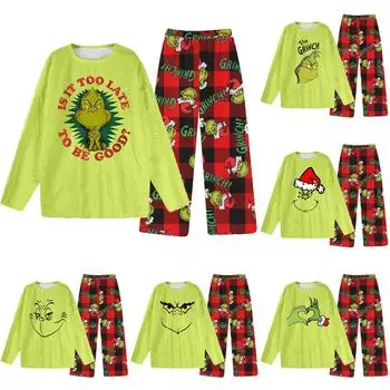 Комплект из двух предметов для взрослых, топ с круглым вырезом и длинными рукавами, эластичные брюки, пижамный комплект, костюм для отдыха S