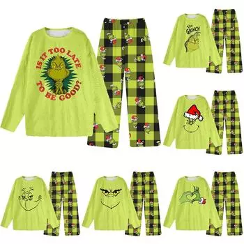 Комплект из двух предметов для взрослых, топ с круглым вырезом и длинными рукавами, эластичные брюки, пижамный комплект, костюм для отдыха M