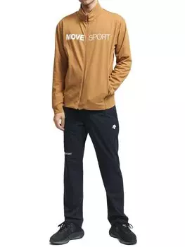 Комплект из джерси Move Sport SHIELD, верх и низ ORxNV Orange x [DESCENTE] SFTECH, куртка/брюки DMMUJF11/DMMUJG11 (Л, Военно-Морской Флот)