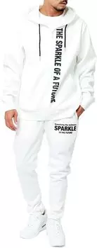 Комплект из джерси, верх и низ, логотип, принт, настройка, одежда для дома, одежда для отдыха [Soleil Doll] для мужчин, размер M-5L (4л, белый) белый