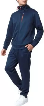 Комплект из джерси, верх и низ, одежда для бега, сшитая на заказ, впитывающая пот, быстросохнущая, темно-синяя x темно-синяя LL [Tartex], мужская, M-5L