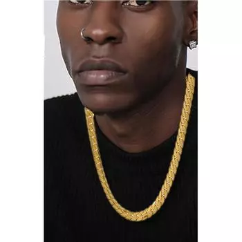 Комплект из кубинской цепочки и браслета из нержавеющей стали с покрытием из золота 18 карат для меня в стиле хип-хоп золотой