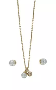 Комплект из латунного ожерелья и серег 37444337GLD107 [Coach] [Продукт]