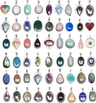 Комплект из массивных серебряных подвесок для женщин - комплект модных подвесок, посеребренные Free Size белый