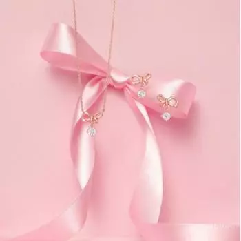 Комплект из ожерелья и серег J.ESTINA Rachel Ribbon – нежная элегантность с ноткой женственности