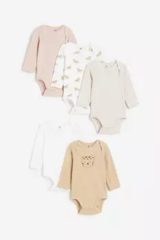 Комплект из пяти боди с длинными рукавами