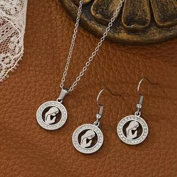 Комплект из серег и подвесок из нержавеющей стали «Руки молящегося», религиозные украшения для женщин, идея духовного подарка