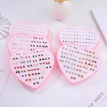 Комплект из серег из смолы Temperament Love для женщин 2mm