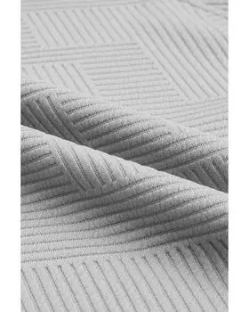 Комплект из текстурированного топа с длинными рукавами и шорт на завязках Azura Exchange XL серый