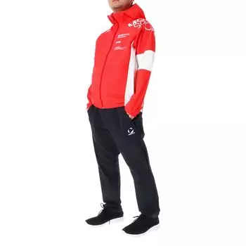 Комплект из тонкого трикотажного топа и низа Cross ST5SJK20M красного цвета x размера O [Move Sports] для мужчин, белый/черный