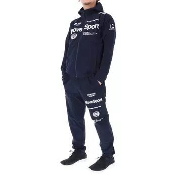 Комплект из тонкого трикотажного топа и низа Cross Descente ST5SJK22M Navy O Size [Move Sports] для мужчин тёмно-синий
