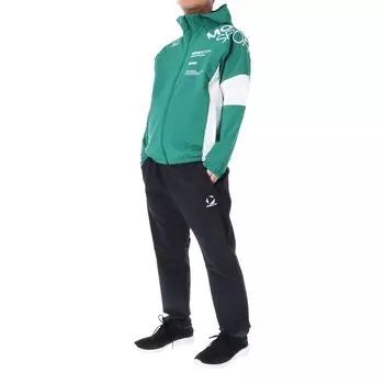 Комплект из тонкого трикотажного топа и низа Cross ST5SJK20M зеленого цвета x O размера [Move Sports] для мужчин, белый/черный