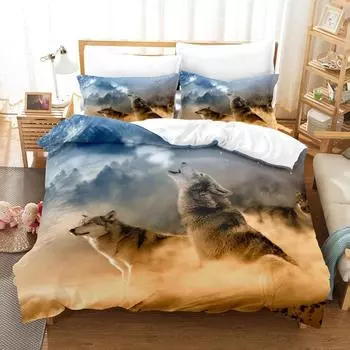 Комплект из трех предметов с 3D цифровой печатью, пододеяльник, наволочка, простыни, постельное белье quilt cover 90 * 190 pillowcase 50 * 75 * 1