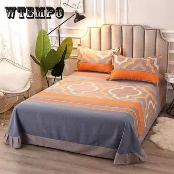 Комплект из трех предметов: теплые простыни и наволочки из чистого хлопка с начесом для двухместного студенческого общежития 160*230cm