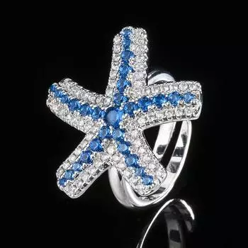 Комплект из трех украшений, ожерелье в виде морской звезды, серьги-гвоздики, преувеличенная пентаграмма в женском стиле