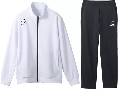 Комплект из верхней и нижней части солнцезащитного трикотажного джерси Move Sport Alphabet WH00xBK00 белого цвета x [Move Sports] куртка/брюки ST5SJGT0M/ST5SPZT0M (JP, Джаспо, 2XO,