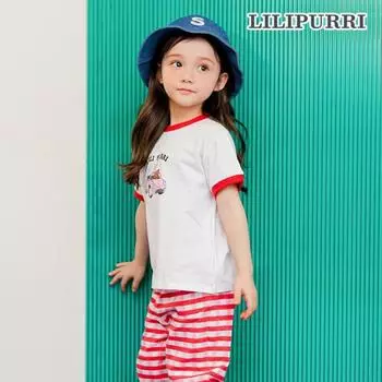 Комплект из верхней и нижней части в клетку Lilypuri Reina, красный Red/140