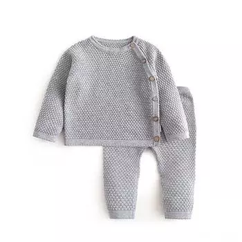Комплект Joy Multi Newborn Embonit Mocha с длинными рукавами и пуговицами, размер 66, лучшая детская одежда в Корее