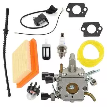 Комплект карбюратора для триммера, кустореза Stihl FS120 FS200 FS250 FS250R FS300 FS350 4134 120 0653,4134 400 1301,4134 141 0300 CHINA