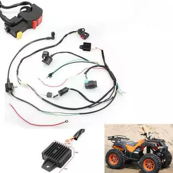 Комплект катушек зажигания CDI для жгута проводов для квадроцикла ATV объемом 50 куб. см, 70 куб. см, 90 куб. см, 110 куб. см