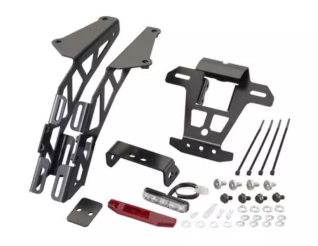 Комплект KITACO Fenderless, тип крепления 2 Grom Положение указателя поворота можно настроить в 3 этапа Не соответствует новым стандартам номерных знаков 2021 года (Число