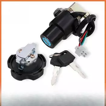 Комплект ключей для замка зажигания мотоцикла, крышки топливного бака, черный для Yamaha XT225 Serow 225 XT600 90-95 TW200 03-17 DT200 DT200R