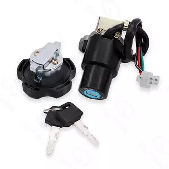 Комплект ключей для замка зажигания мотоцикла, крышки топливного бака, черный для Yamaha XT225 Serow 225 XT600 90-95 TW200 03-17 DT200 DT200R