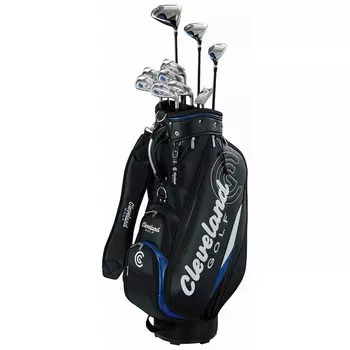 Комплект клюшек для гольфа DUNLOP Cleveland 2022 года, модель 10 штук с кэдди, карбон, правая правая, черная, мужская (Установить сумку) Flex чёрный