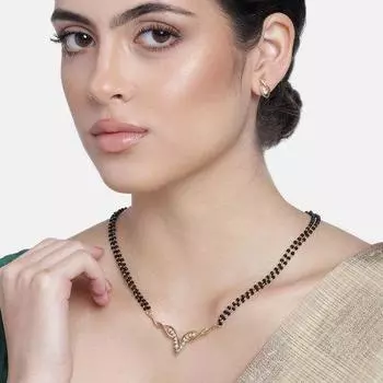 Комплект колье Estele с позолотой 24 карата Valley Mangalsutra
