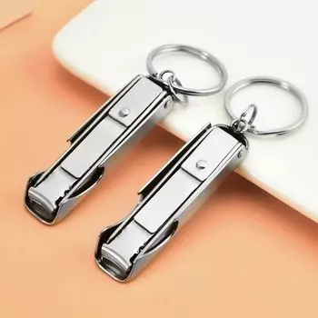 Комплект колец, напильник из нержавеющей стали, ножницы для путешествий, EDC, складной резак для ногтей, нож для бутылок, ручная открывалка