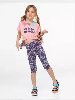 Комплект колготок с диким цветочным принтом